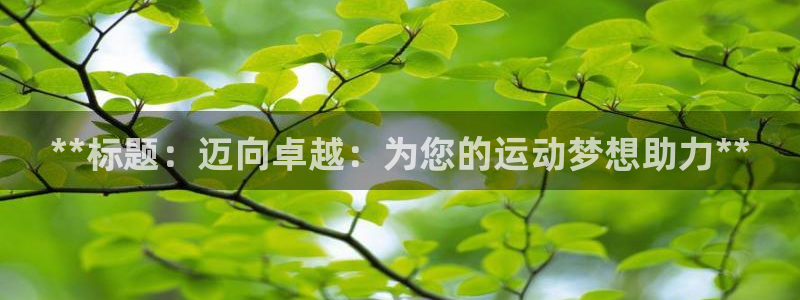 焦点娱乐营7O777：**标题：迈向卓越：为您的运动